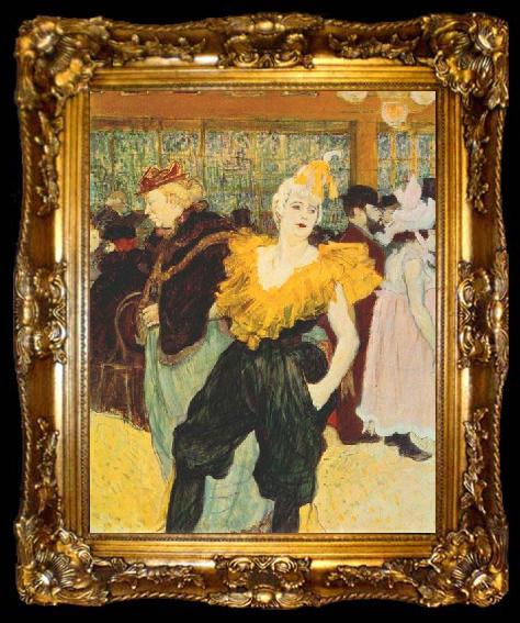 framed  Henri de toulouse-lautrec The clown Cha U Kao at the Moulin Rouge, ta009-2